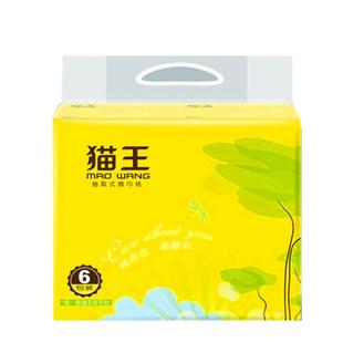 猫王抽纸原木4层加厚婴儿面巾纸巾擦手干湿两用大包软抽纸实惠装