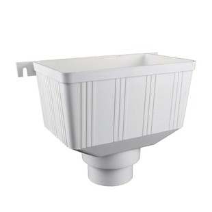 PVC雨水斗 75塑料落水下水管160排水配件110不锈钢方型接水漏斗