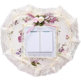 5个装开关装饰墙贴保护套家用插座装饰蕾丝框现代简约北欧风贴纸