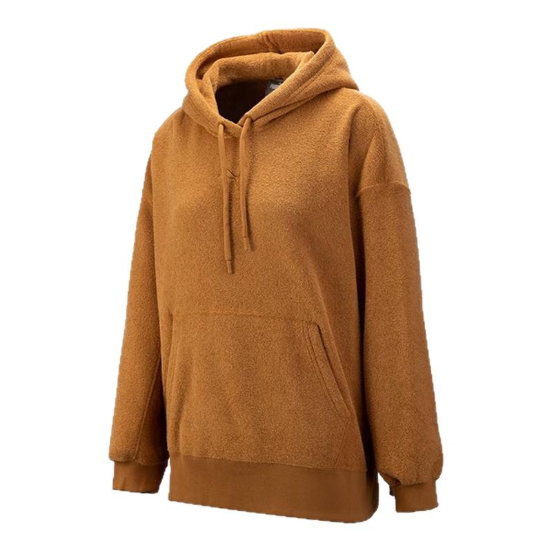 PUMA彪马女装冬新款连帽加绒宽松保暖休闲运动卫衣672132-74