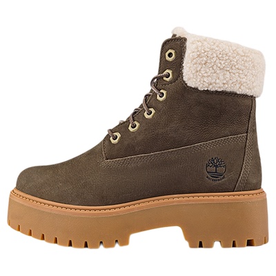 添柏岚女鞋高帮靴加绒保暖防水