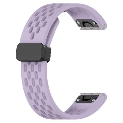 适用于佳明飞耐时Garmin Fenix8/Fenix7S/Fenix5X/Fenix6X/Forerunner965/955/Epix Pro折叠磁吸硅胶快拆表带