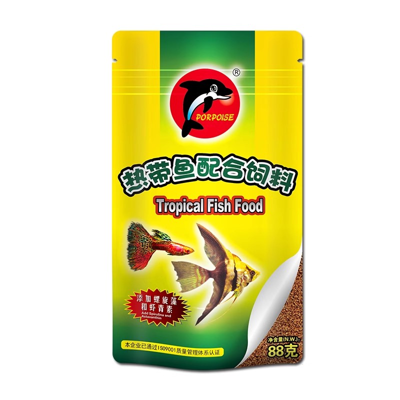 海豚鱼饲料小型鱼孔雀凤尾斑马灯科鱼迷你鹦鹉热带鱼原生鱼食通用