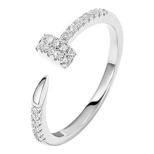 DODOGOGO满钻钉子戒指小众设计感可调节开口戒气质百搭高级食指环