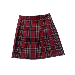 【小辣椒】学院风格纹百褶裙女高腰半身裙A字显瘦校供感日系短裙