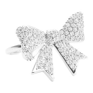 [5折] Carina Y满钻小蝴蝶结开口戒指女指环高级感轻奢甜美百搭