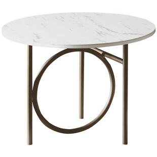 现货特价意式轻奢现代极简约风格小边几爵士白岩板圆形角几BJ-307