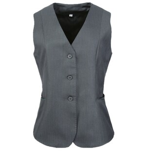 2022新款农业银行灰色条纹马甲女农行工装马夹褂子工作服坎肩衬衫