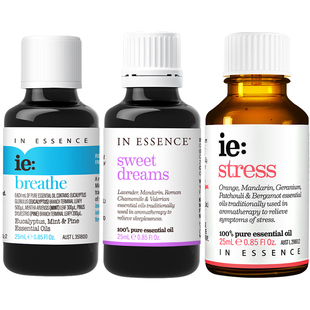 IN ESSENCE澳洲ie精油复方健康套装睡眠香薰精油室内缓压顺畅呼吸
