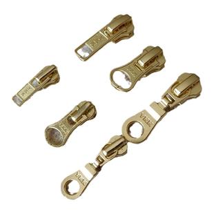 金铜色YKK3号5号金属拉链头优质原装专用拉头推荐 皮包黄铜齿拉锁