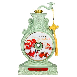 景德镇陶瓷空酒瓶5斤装马到成功酒柜摆件平安如意家用密封存酒坛