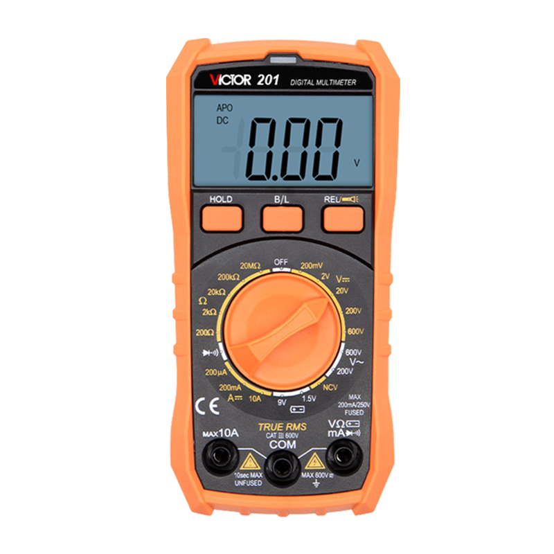 胜利VC201数字万用表VC202防烧迷你袖珍高精度数显万能表笔VC203