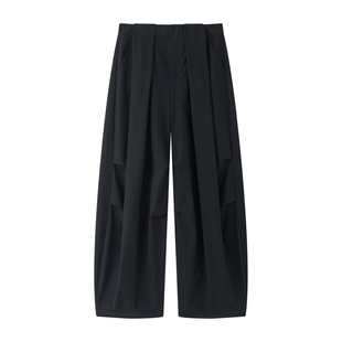 【局外法则】降落伞裤丨CHICJOJO黑色休闲裤女26春新款宽松西裤