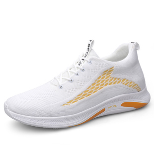 隐形内增高男鞋2025夏季新款透气网面男生增高运动休闲鞋超轻软底