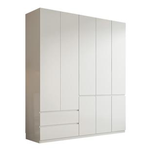 衣柜家用卧室实木芯对开门大衣橱现代简约出租房储物收纳儿童柜子