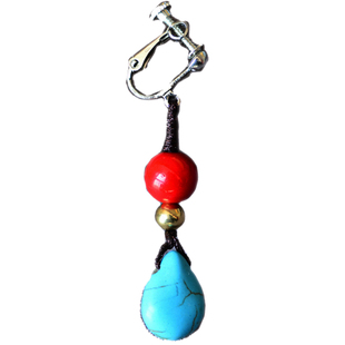 民族风耳饰川西康巴汉子藏式异域风情耳环单只个性耳坠复古绿松石