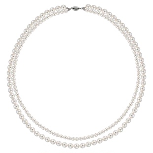 LARAINE YIN施家新中式多层叠带珍珠项链女 百搭气质锁骨链高级感