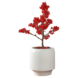 简约现代陶瓷花盆室内轻奢特大号三角梅北美冬青红果绿植盆栽专用