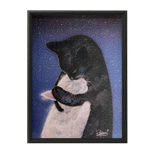 教堂猫拼图成人版500片地狱难度带框大人解压益智玩具生日礼物女