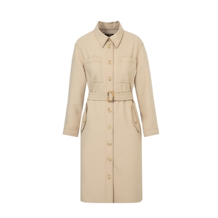 Scofield简约衬衫裙气质收腰通勤时尚率性长袖连衣裙女装