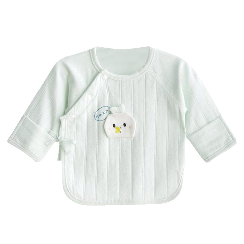 新生婴儿衣服春秋季初生纯棉薄款打底上衣0秋衣3月内衣宝宝半背衣