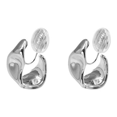 LONGLONG冷淡风金属耳夹气质百搭