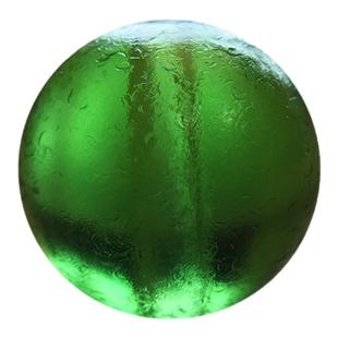 清代官造宫廷御用古法老琉璃珠子 皇家绿14mm标本级风化朝珠散珠