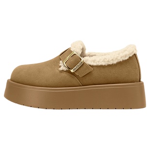 回力厚底雪地靴女2026新款冬季加绒保暖全包勃肯女鞋加厚毛毛棉鞋