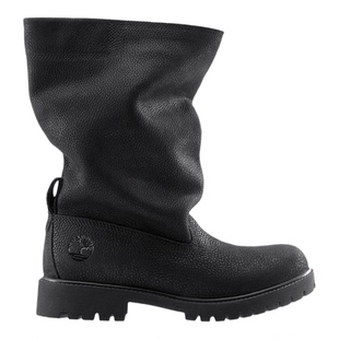 联名暗黑复古机车靴男女中筒骑士靴堆积厚底马丁靴宽松堆堆大黄靴