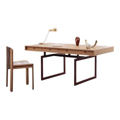 工作台实木桌子意式极简
