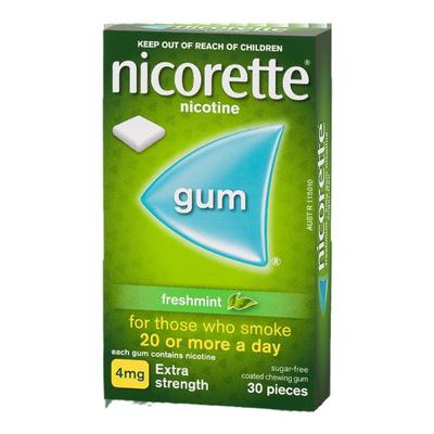 力克雷Nicorette尼古丁戒烟瘾nrt神器零食薄荷口香糖4mg*30片