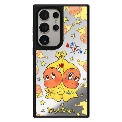 星星人三星苹果镜面卡通可爱情侣