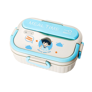 加厚316不锈钢一年级保温饭盒小学生学生专用二格便当盒儿童餐盒L