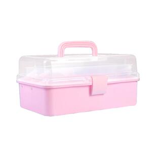 美术生工具箱三层双多层折叠学生用绘画箱美术工具箱手提式多功能家用收纳箱工具盒画具画材颜料便携式大容量