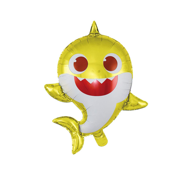 BabyShark鲨鱼宝宝一家主题铝膜气球儿童生日派对背景墙布置装饰