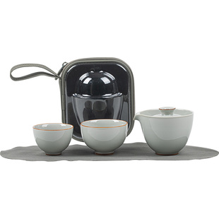 寻心一人茶具手抓壶高颜值旅行茶具快客杯一壶两杯户外便携式套装