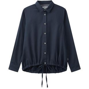 AIGLE艾高春秋季DFT速干凉感长袖纯色女士防晒衬衫法式上衣外套