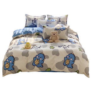 纯棉被套单件150x200x230卡通全棉被罩180x220学生宿舍单人褥子套