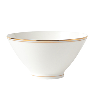 日式斗笠碗家用高级感拉面碗陶瓷金边骨瓷饭碗大号汤碗5英寸6英寸