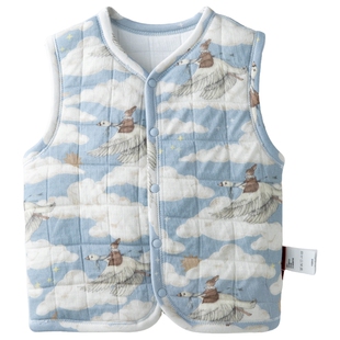 [云端之旅]aqpa爱帕婴儿夹棉马甲冬装保暖宝宝背心坎肩外穿外出萌