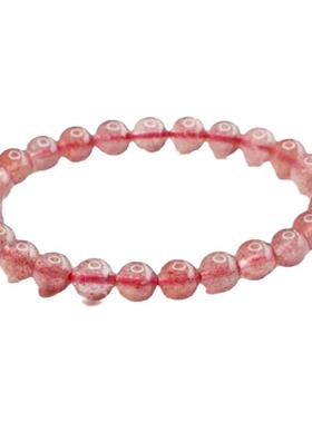 天然白水体草莓晶手链白水体