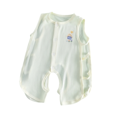 婴儿莫代尔连体衣夏季薄款新生短袖开裆琵琶衣服夏天男宝女宝夏装