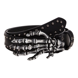 BELTOPLA原创设计欧美亚文化y2k朋克风辣妹腰带铆钉骷髅头皮带女