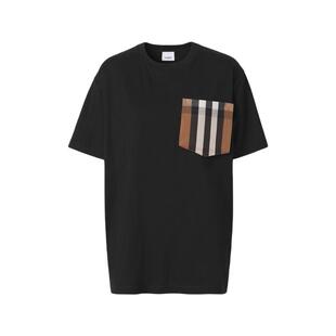 【VIP私享优惠】BURBERRY 女装 格纹口袋棉质宽松短袖T恤 多色