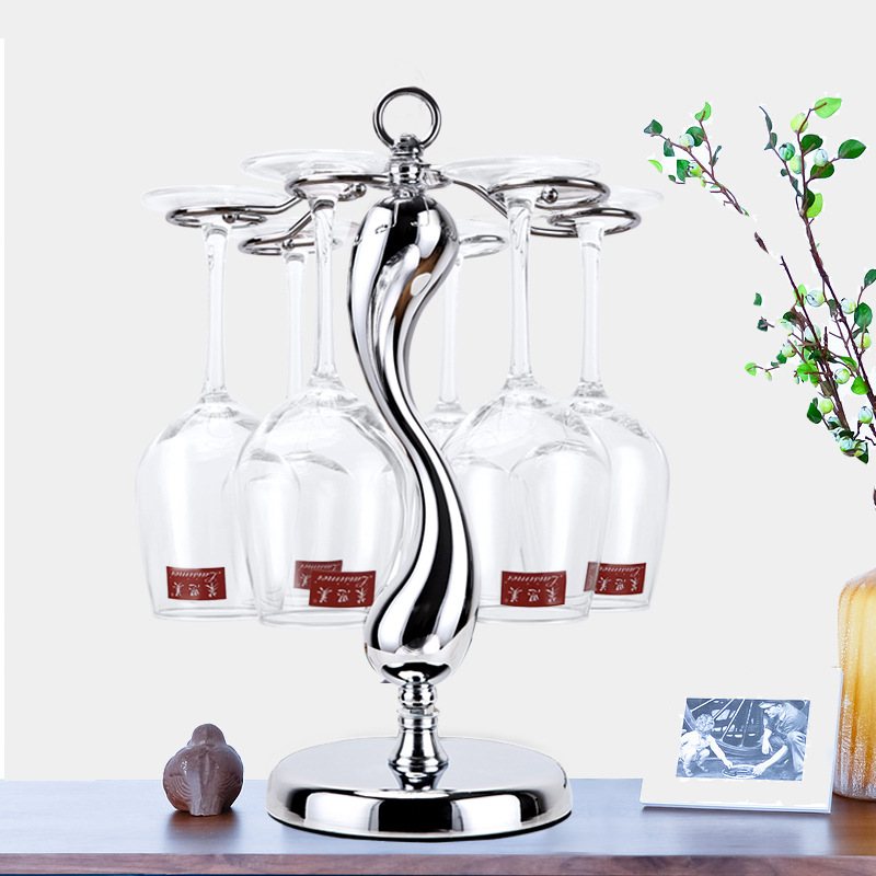 新款红酒杯架酒柜红酒酒架架子架现代摆件轻倒挂葡萄酒酒瓶装饰奢