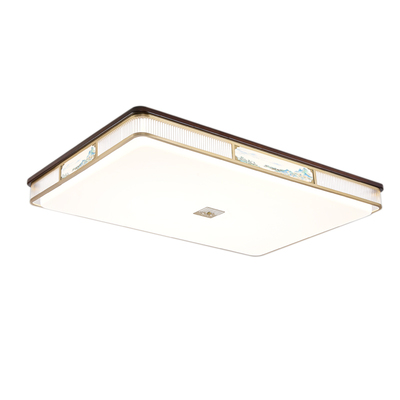 新中式实木客厅吸顶灯中国风高端大气别墅大厅主灯禅意书房卧室灯