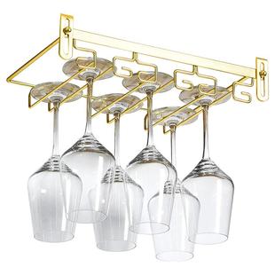 红酒杯架倒挂家用高脚杯挂架轻奢葡萄酒杯酒架摆件架子悬挂免打孔