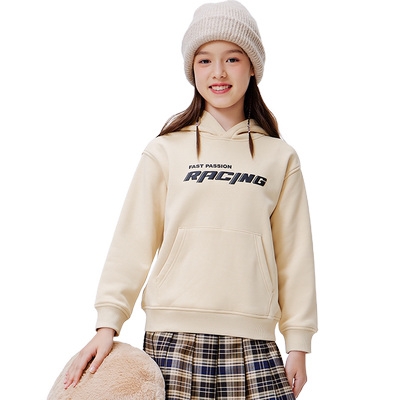 巴拉巴拉儿童卫衣男童女童加绒加厚连帽打底衫秋冬季新款大童宝宝