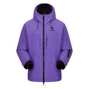 骆驼户外单板滑雪服男女款2025冬季全压胶防水防寒夹棉冲锋衣外套