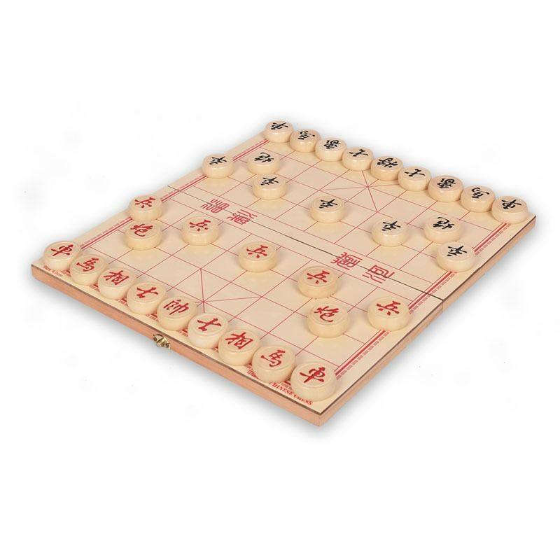 中国象棋实木大号成人小学生带棋盘榉木儿童套装便携可折叠橡棋盘